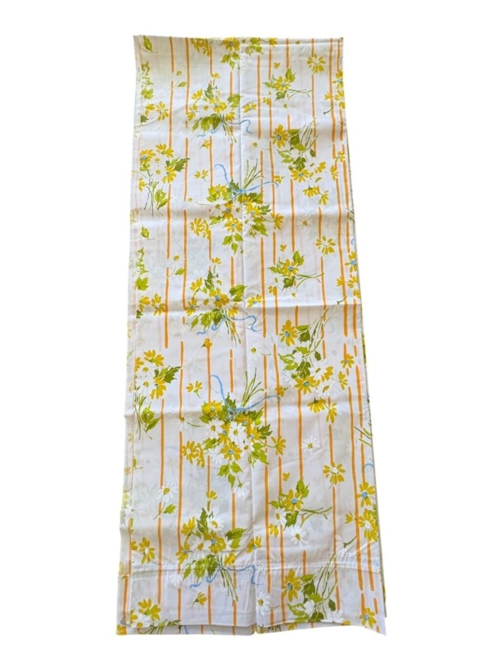 VTG Stevens Utica Mixed Bouquet Flat Sheet Twin No Iron Percale New Old Stock